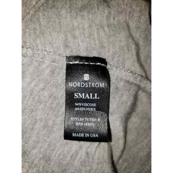 Nordstrom Drape Crochet Top Women Size Small Grey & White - Picture 4 of 4